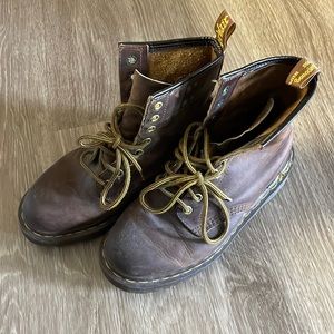 Brown doc marten boots